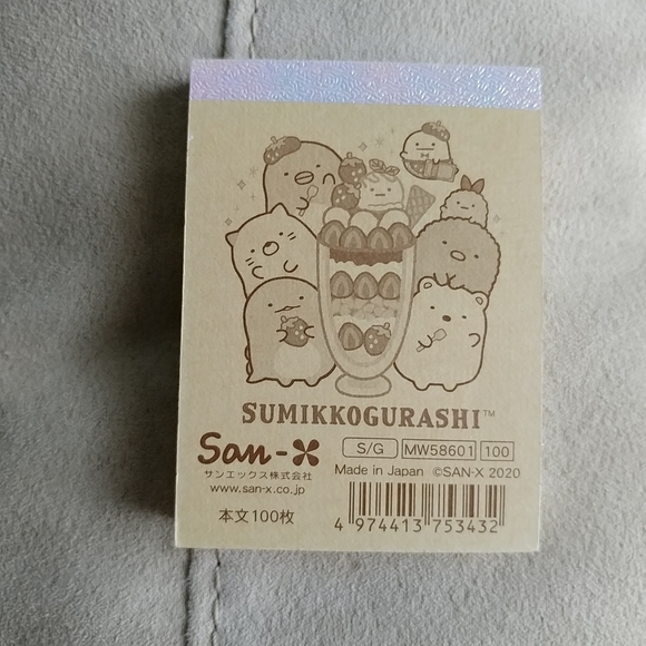 San-X Sumikko Gurashi strawberry fair mini memo pad - Cake - Picture 3 of 5